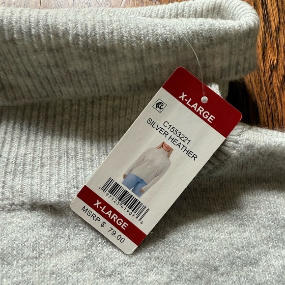 Vince Camuto Ladies Turtleneck Sweater - Silver Heather - XL - Picture 5 of 5
